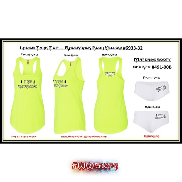 Tank Top Racerback Style - Neon Yellow - Picture 2 of 10
